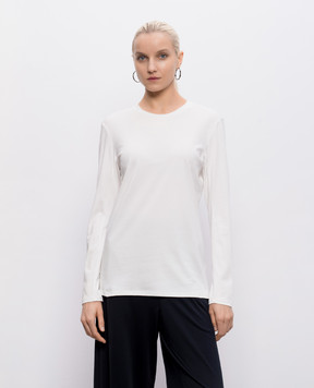 Intoca White cotton longsleeve DIOSBASICPOUD45