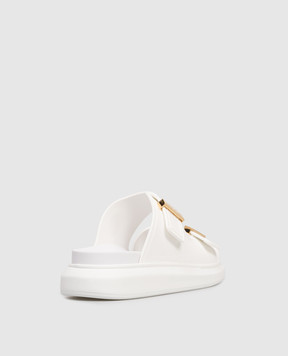 Alexander McQueen White flip-flops with logo 658063W4Z52