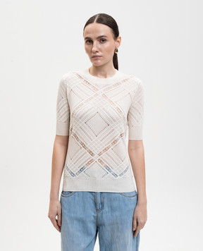 Ermanno Scervino Ivory silk top D485L759APIJG
