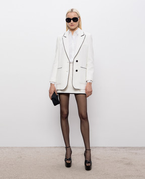 Valentino White tweed mini skirt 9B3RAF90ACV