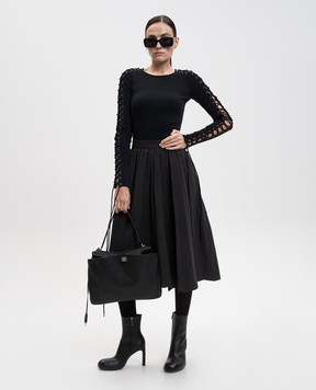 Balenciaga Midi linen combination skirt 838770TST05
