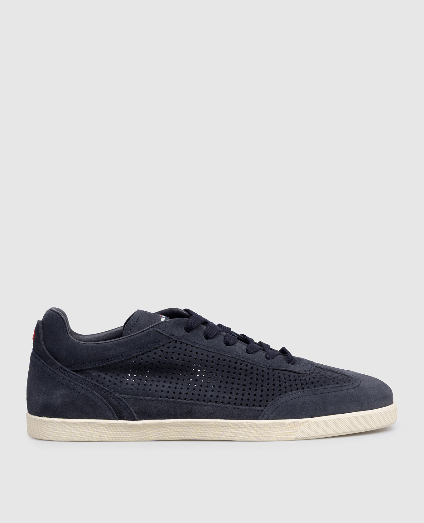 

Blue suede sneakers with perforations Kiton