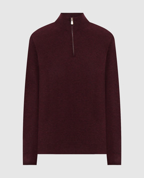 Brunello Cucinelli Burgundy cashmere jumper M2200124