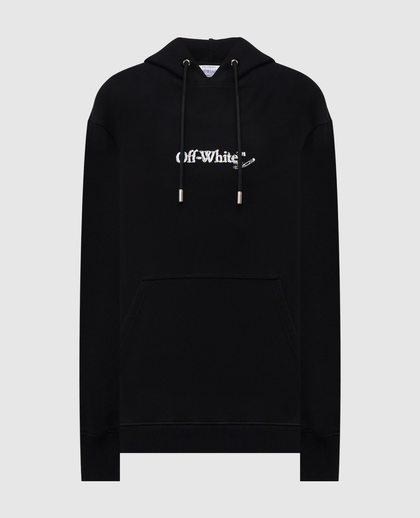 

Black Scribble Arrow Hoodie Off-White
