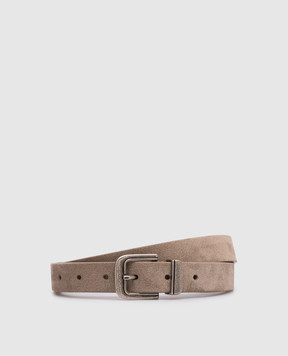 Brunello Cucinelli Beige suede belt MAUGP259