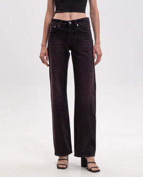 Off-White Pink jeans with a frayed effect 2FM00600B