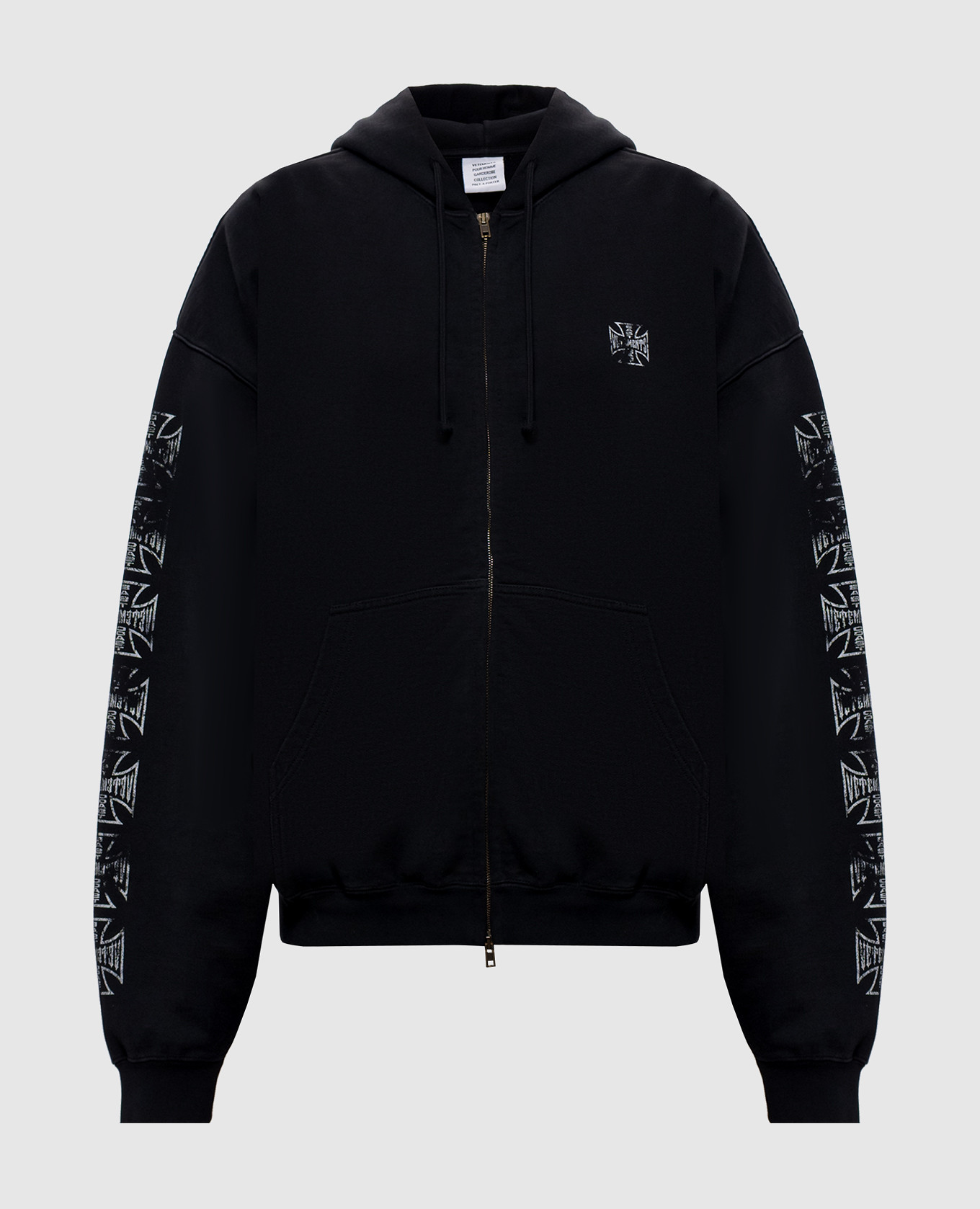 Black sports jacket with branded print Vetements