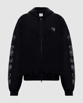 Vetements Black sports jacket with branded print MH27ZU250B