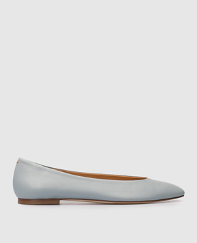 Aeyde Ellie blue leather ballet flats FL0176001233126
