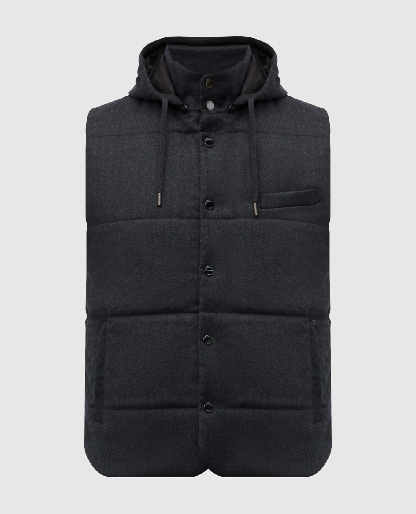 

Grey wool vest with logo CAPOBIANCO