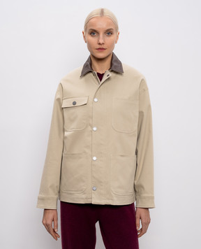 Simonetta Ravizza Oriente beige jacket S06JA400T109L1C