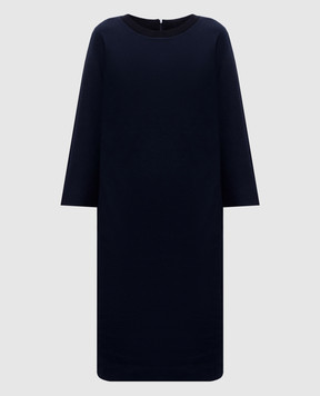 Peserico Blue dress with wool S02057J00A7551A
