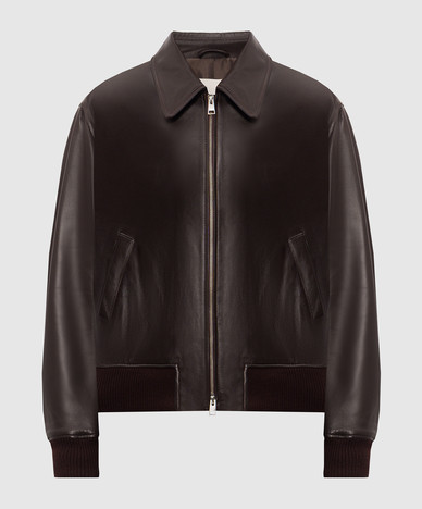 Burgundy leather jacket