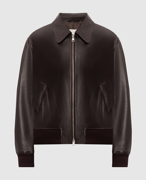Ami Paris Burgundy leather jacket HJK850LH0068