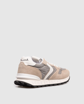 Voile Blanche Beige Paris Race combination sneakers 0012018546014D48