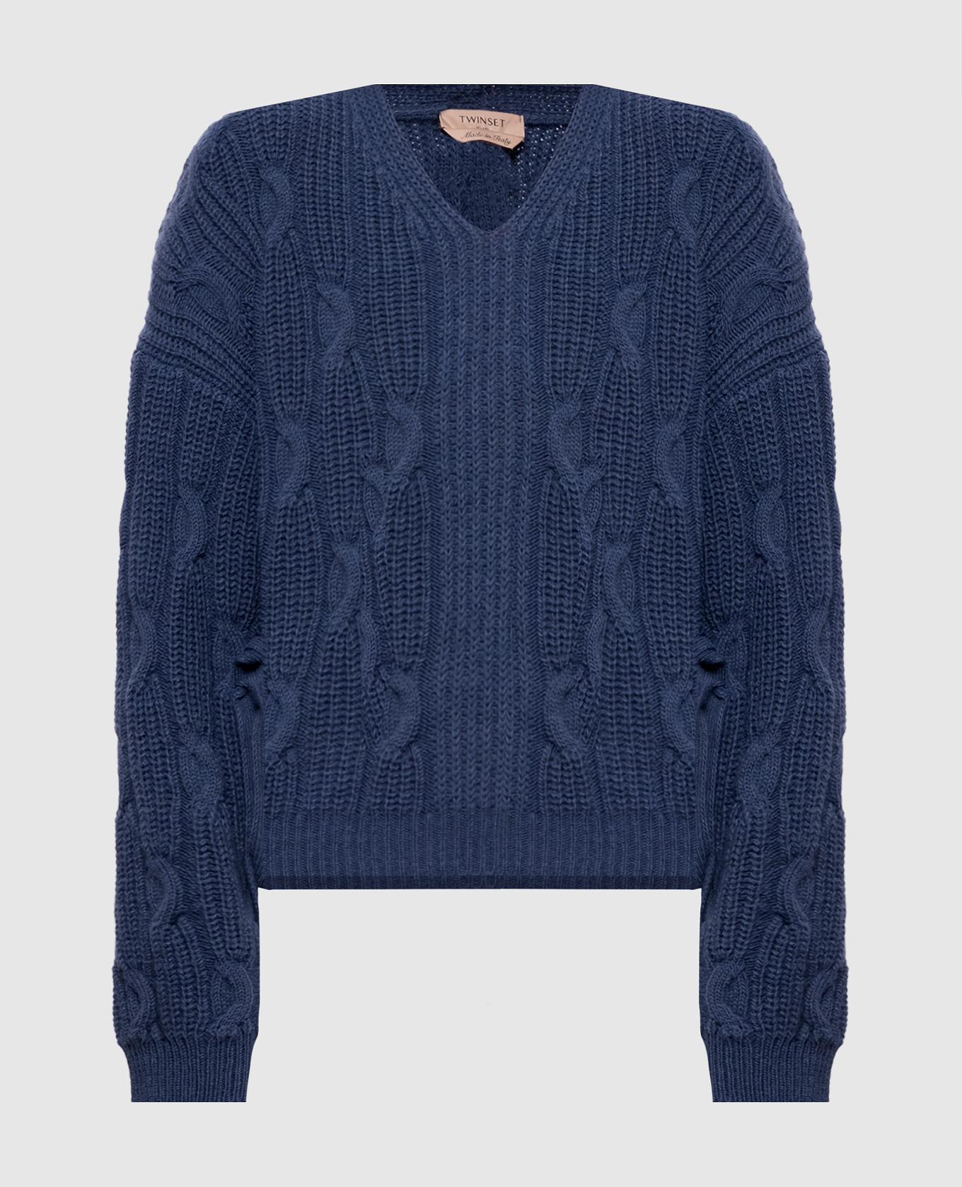 Blue sweater with wool Twinset