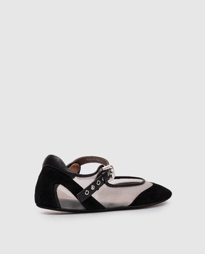 Premiata Black combination ballet flats M7311CRO