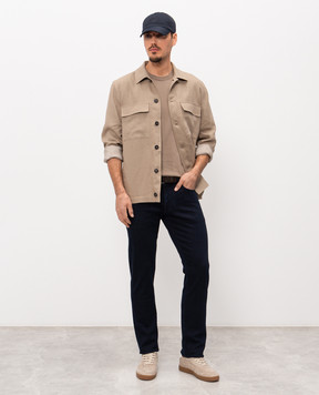 Peserico Brown t-shirt with edging R59477F149173N