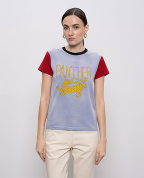 Valentino Blue T-shirt with print 8B3MG25PA3F