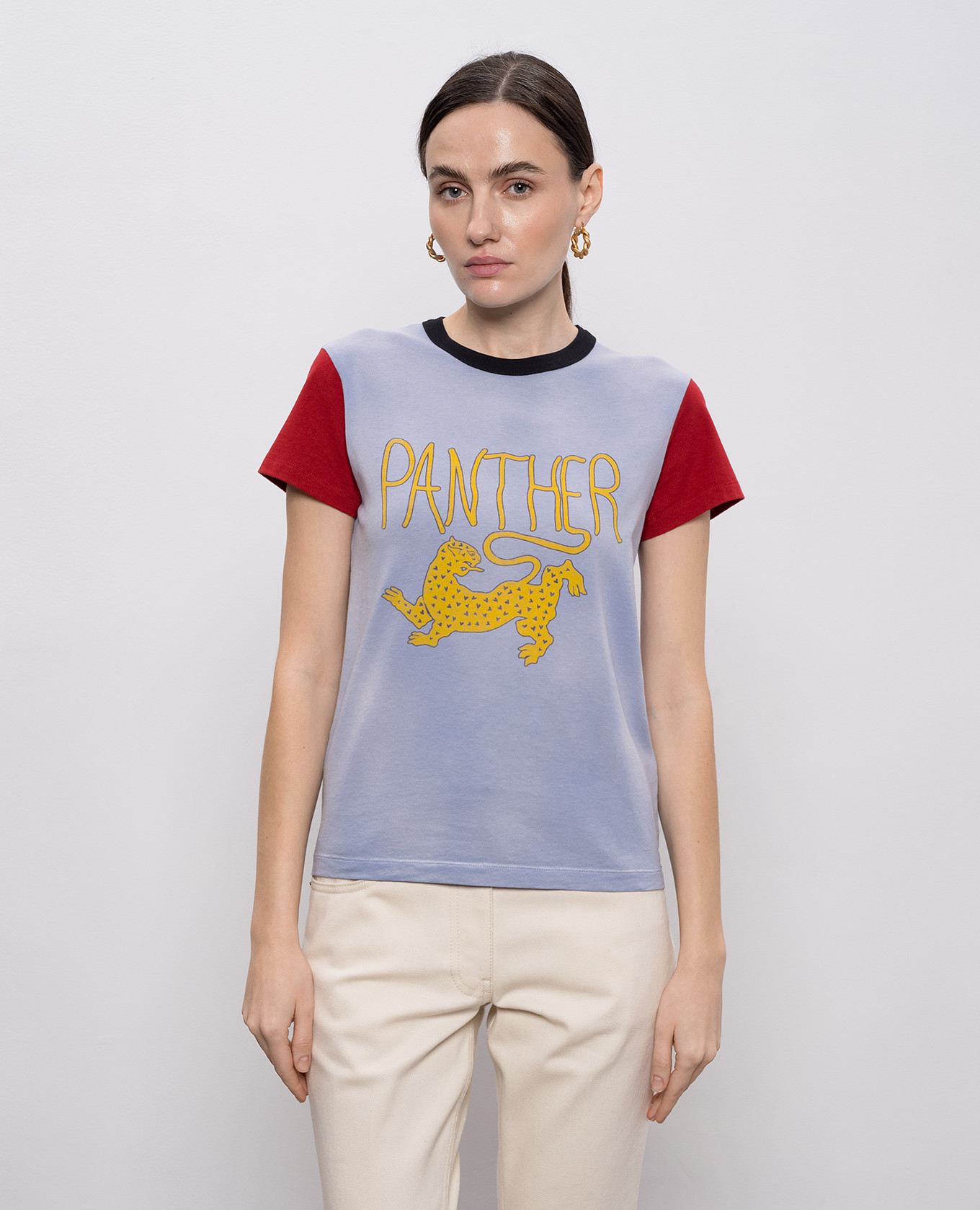 

Blue T-shirt with print Valentino, Light blue