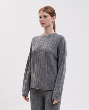 Peserico Gray sweater with wool and silk S99985F0709095