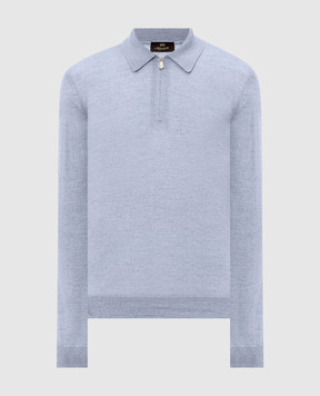 Enrico Mandelli Blue wool polo shirt 4K167A5274