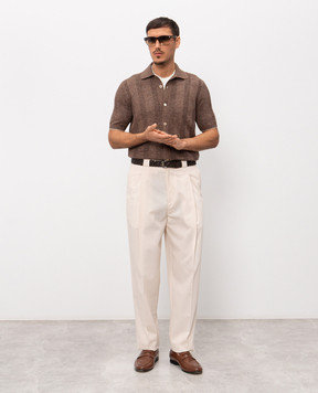 Brunello Cucinelli Brown linen shirt M2L707805