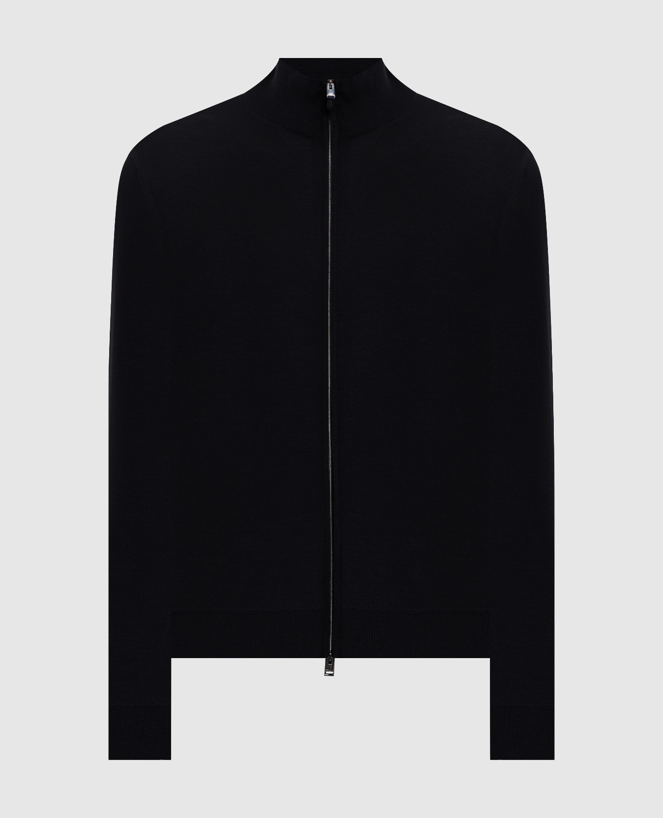 Black wool cardigan