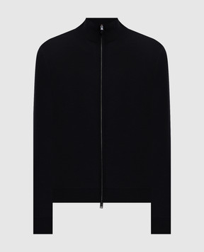 Canali Black wool cardigan MK01149C0022