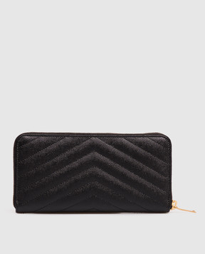 Saint Laurent Black leather wallet with monogram logo 358094BOW01
