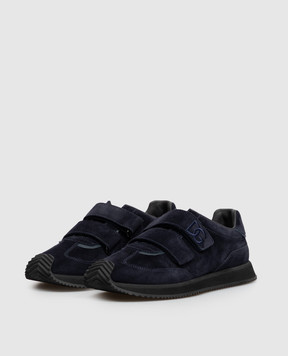 Dolce&Gabbana Children's blue suede DG Cushion sneakers DA5321A02343940