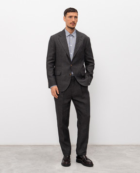 Brunello Cucinelli Gray linen suit MB430LDTH