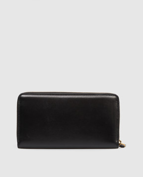Versace Black leather wallet with textured emblem 10241881A17449