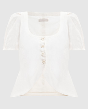 Faithfull Audrey white linen top FFC26WHT