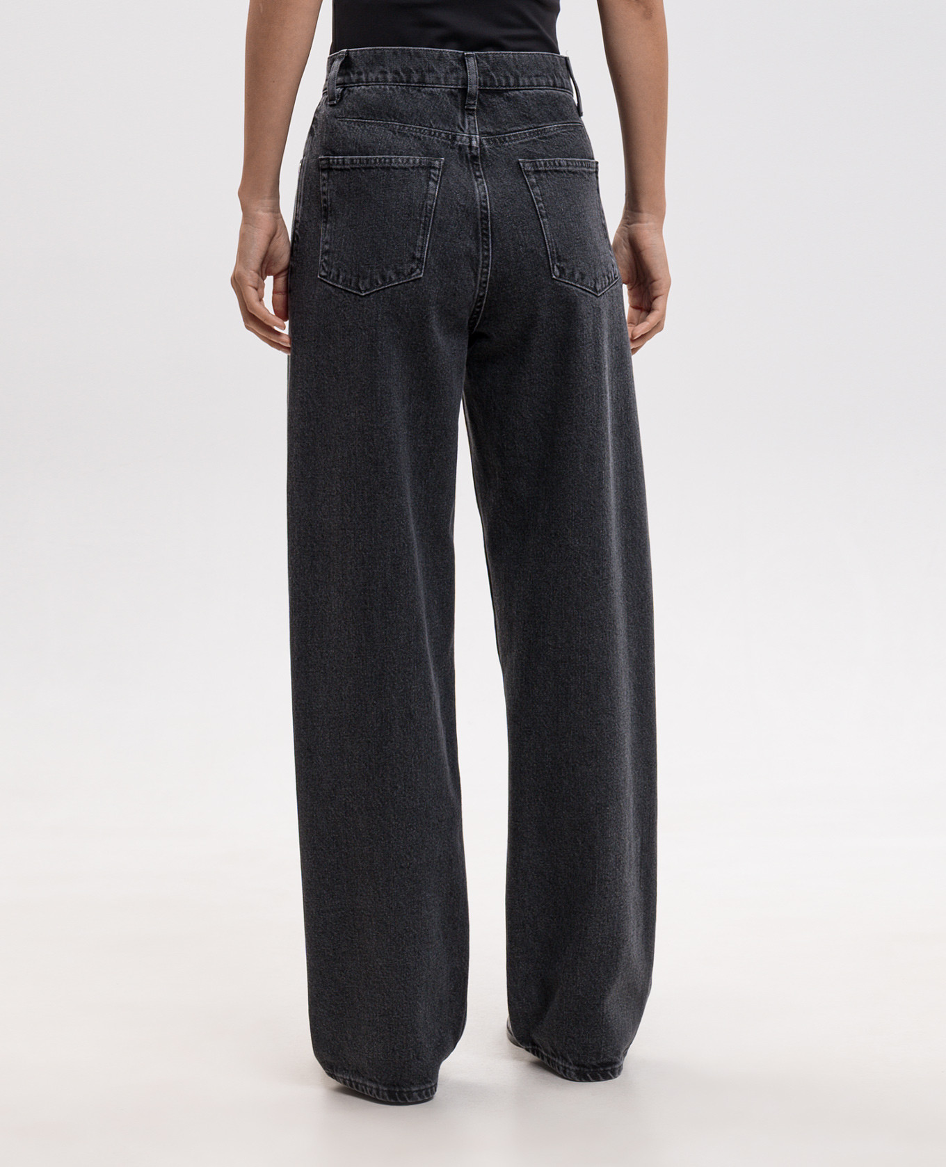 Grey jeans with logo patch Jil Sander 4