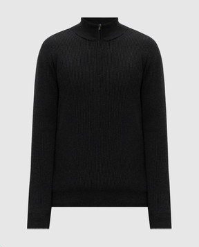 Peserico Black cashmere jumper with zipper R59535F12E9010