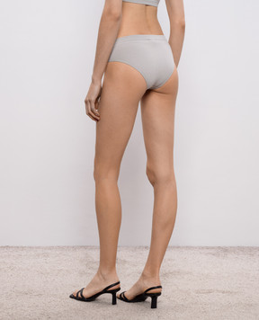 Maison Margiela MM6 Grey briefs with logo patch MKL740010