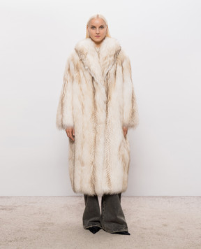 Rindi Ivory fox fur coat 028VO026