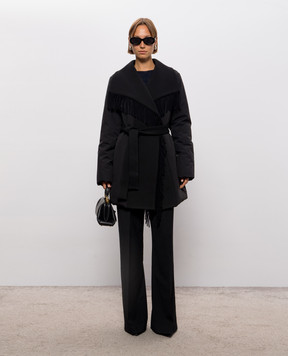 Twinset Black jacket with fringe 262LI2CAA