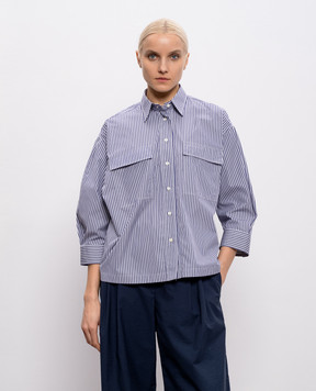 Brunello Cucinelli Blue striped shirt MH740MP406