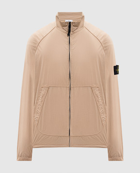Stone Island Beige jacket with logo patch L1S156100044S0003
