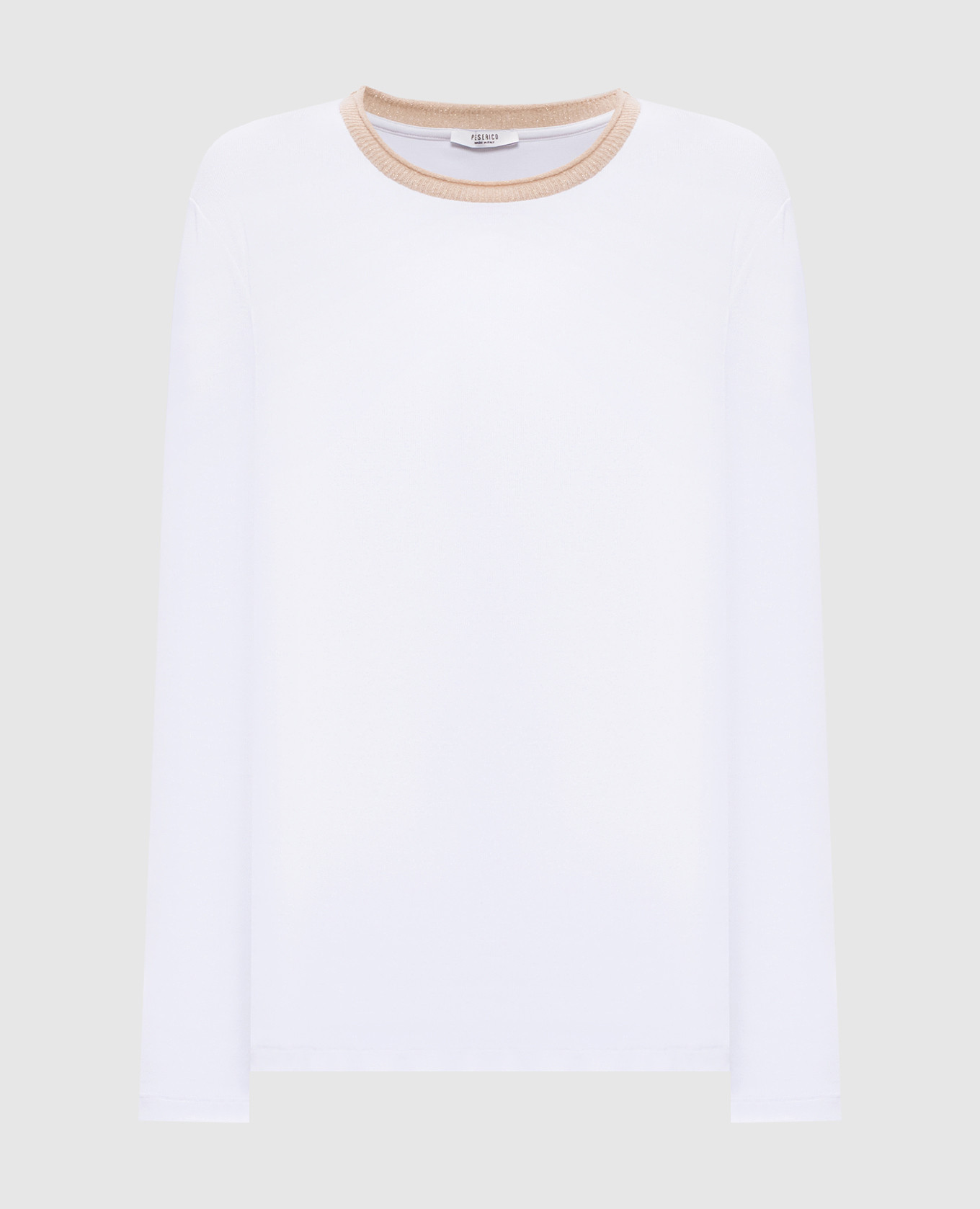 

White ribbed long sleeve Peserico