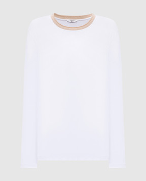 Peserico White ribbed long sleeve S06768J0A5669