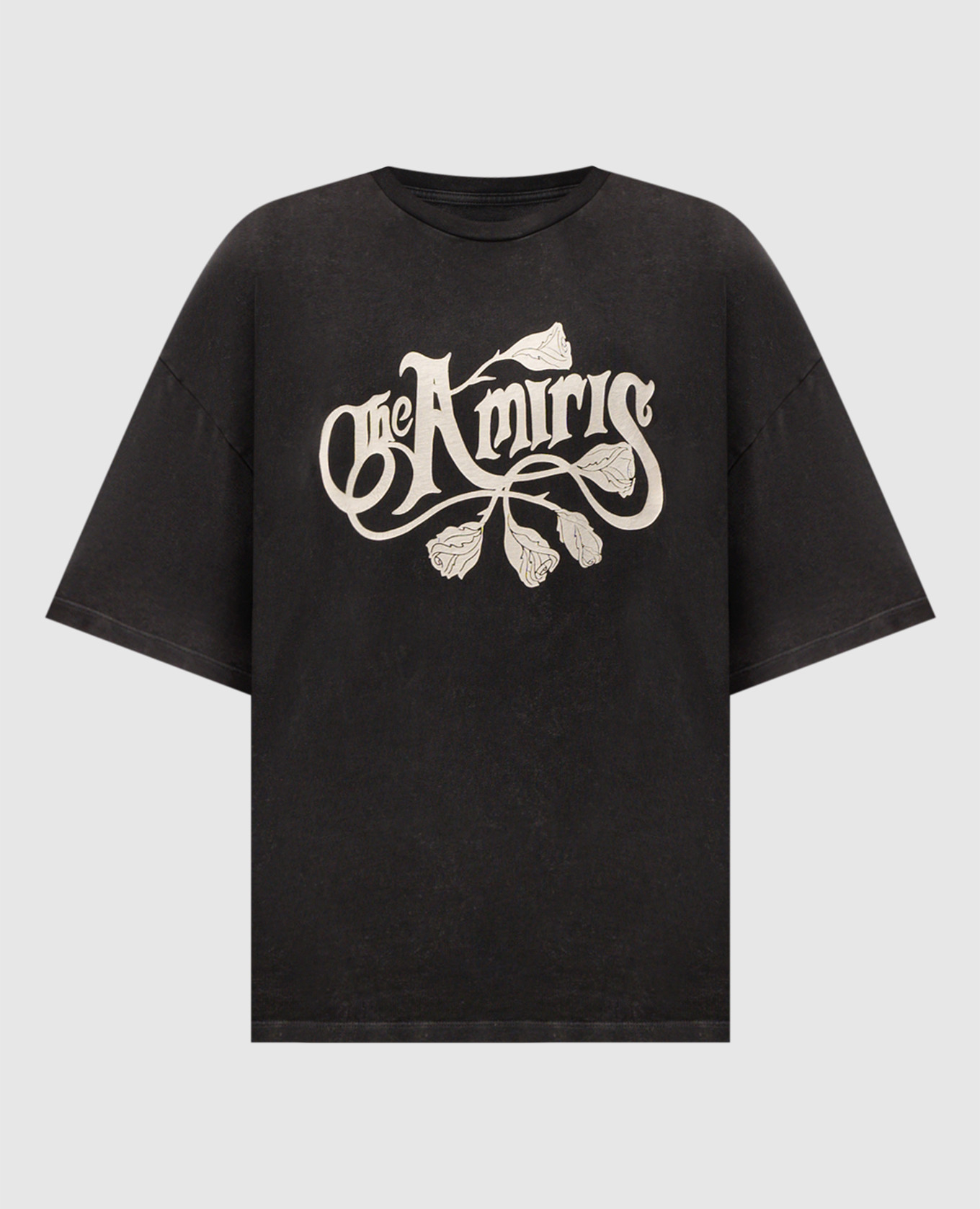 

Grey T-shirt with logo AMIRI