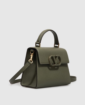 Valentino Green leather satchel bag VLogo 9W2B0T85YCZ