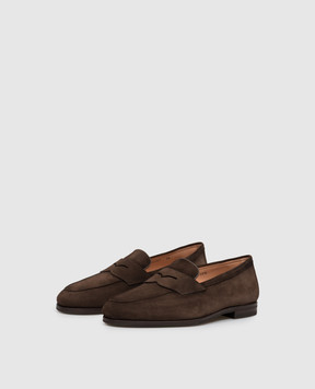 Santoni Brown suede loafers WUNY72357SI9NAEA