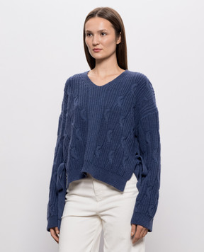 Twinset Blue sweater with wool 262TT3010