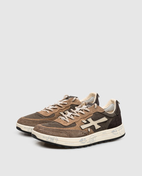 Premiata Brown Nous combination sneakers NOUS