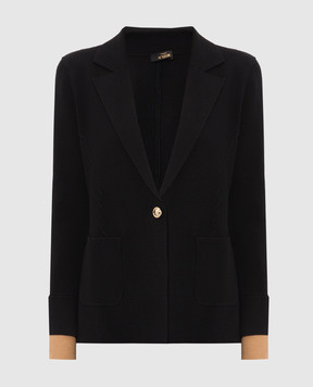 Twinset Black jacket with layering effect 262AP3252