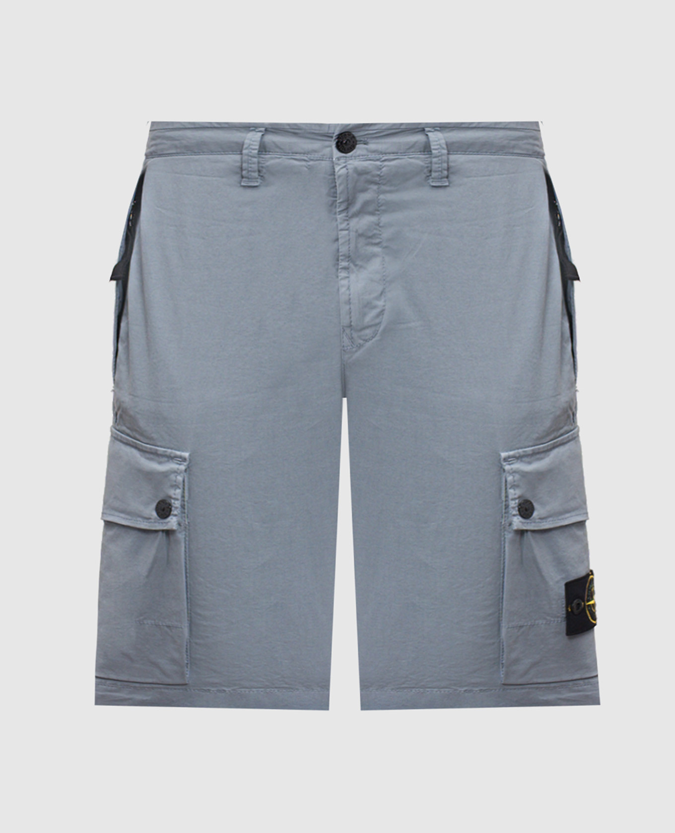 

Blue cargo shorts with patch Stone Island, Light blue